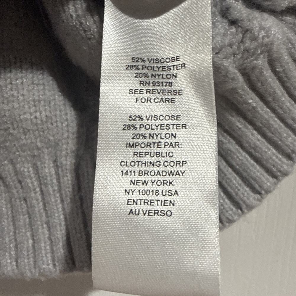 House of Harlow 1960 Gray Cable Knit Soft Turtleneck Sweater Vest - Size Small - Picture 5 of 11